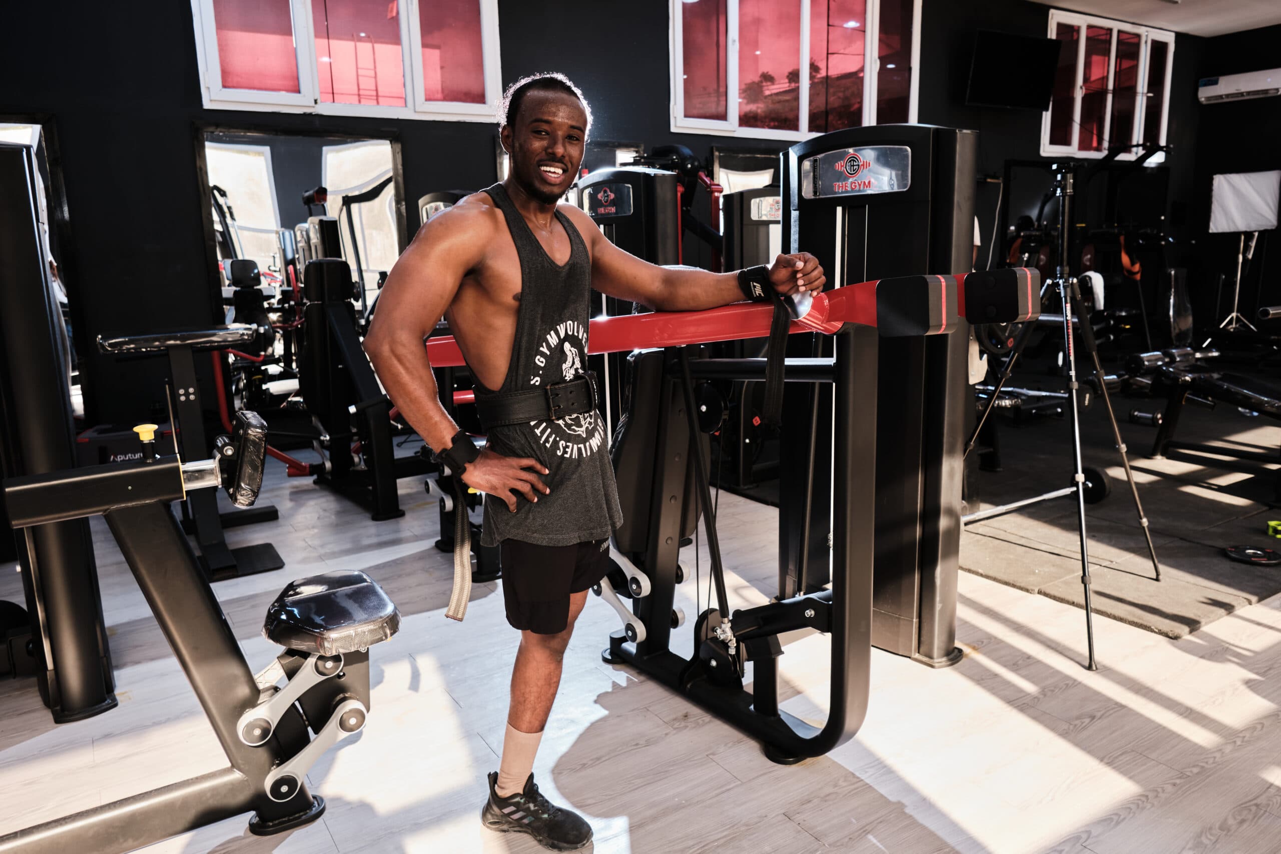 Coach Ali in his training environment.